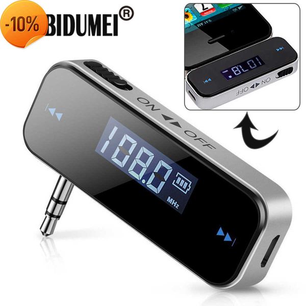 Neuer KEBIDUMEI LCD 3,5-mm-Musik-Audio-FM-Transmitter Mini-Wireless-In-Car-Transmitter Auto-MP3-Transmitter für iPhone für Samsung iPad