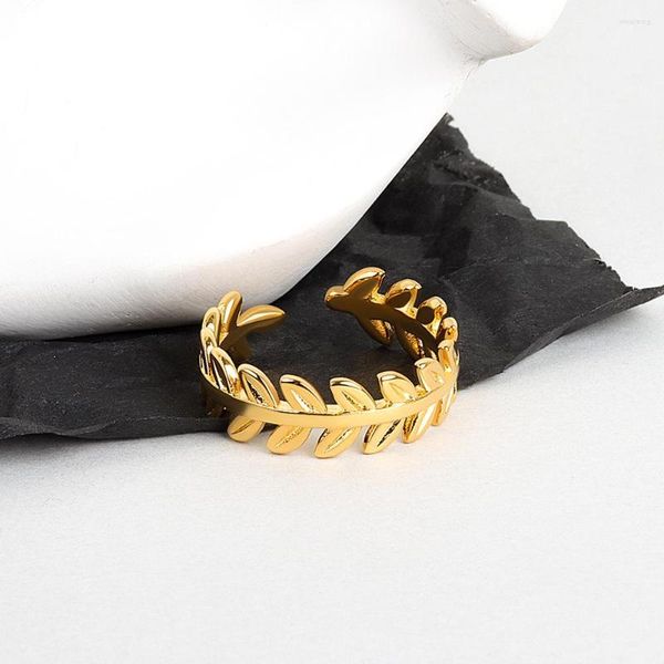 Cluster Ringe Einfache Metall Zweig Blatt Gold Silber Farbe Einstellbare Ring Für Frauen Mädchen Trendy Party Schmuck Geschenke Hohe Qualität finger