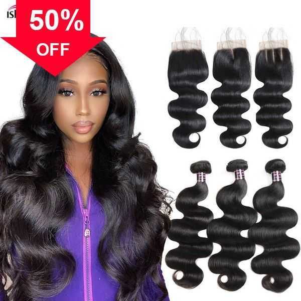 La ragazza una parrucca Lace Odyv Virgin 828inchw Weave Bundles with Wefts Closure Ishow Aterc Urlyb 9a Irginh Human Aire Xtensionsd Eepl Oose3 4pcsst Raightfo Rwo Menna Turalb