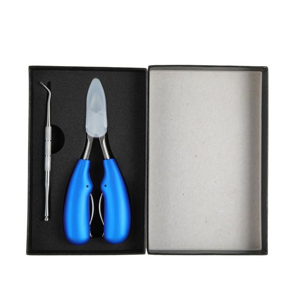 Cortador de unhas de aço inoxidável cortador de dedo do pé alicate de cutícula conjunto de ferramentas de manicure com caixa para unhas encravadas grossas zz