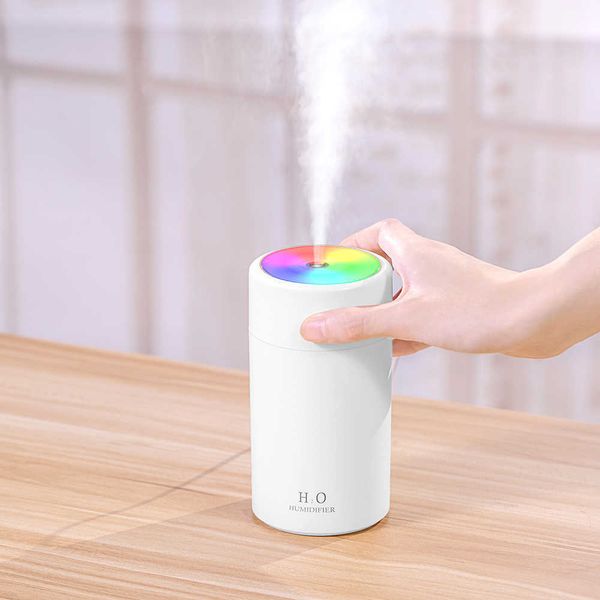 Umidificadores 400ml Umidificador de ar H2O USB Aroma Difusor Essencial com Luz Colorida Night Room Home Difusor de Carro-Novo