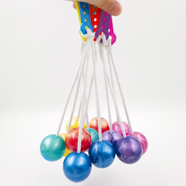 Popüler tıklama clack clatter topu ile hafif bulmaca dekompresyon oyuncak pro-clackers el kranklı tampon tampon topu