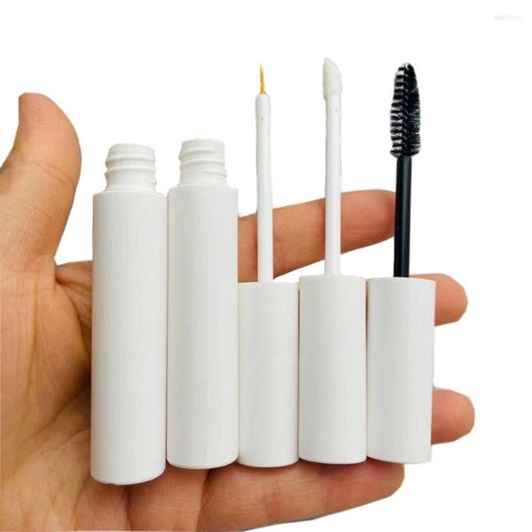 Bottiglie di stoccaggio Tubi vuoti per mascara da 10 ml Tappo bianco opaco Lucidalabbra Tubo per ciglia Contenitore per imballaggio cosmetico