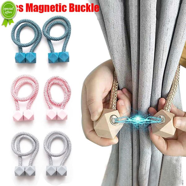 Nuovi 2 pezzi clip magnetiche per tende gancio schermo per finestre senza chiodi decorativo magnete fibbia porta accessori per tende per la decorazione domestica