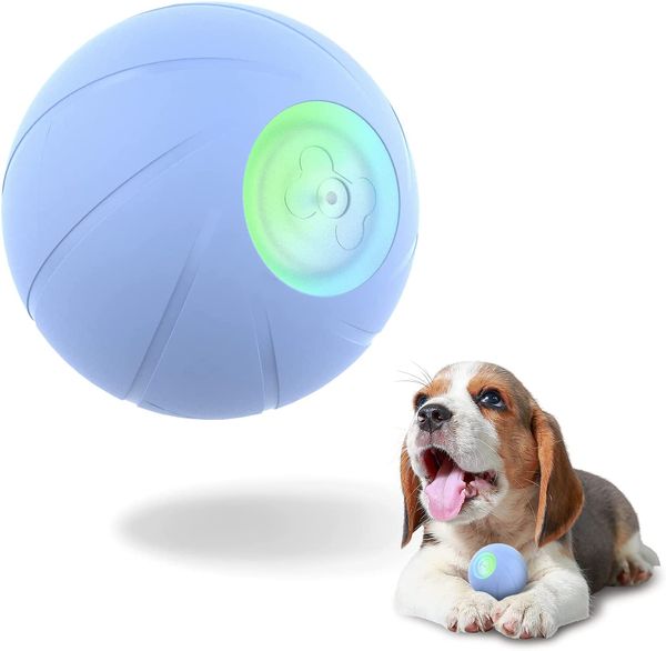 ATUBAN Intelligenter, interaktiver Hundespielzeugball, automatisch beweglicher, springender, rollender Ball für Hunde kleiner und mittlerer Rassen, langlebiger Naturkautschuk