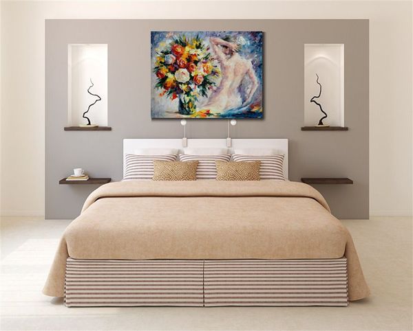 City Life Landscape Canvas Art Morning Ii Dipinto a mano Kinfe Painting for Hotel Wall Modern