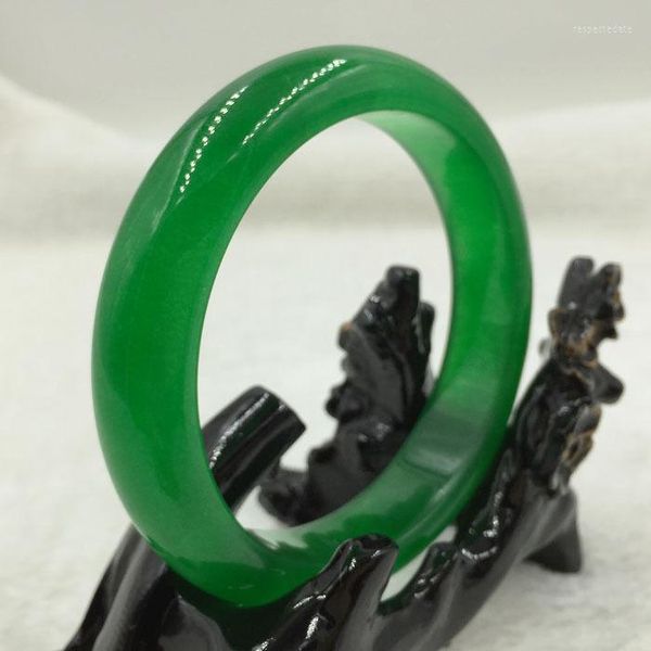 Armreif aus chinesischem natürlichem grünem Jadestein, Edelstein-Armband