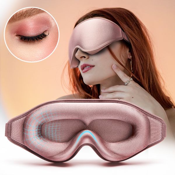 Massaggiatore per il viso Maschera per dormire 3D Comfort per gli occhi dormienti naturali Design tridimensionale Memory Foam Ombretto Notte Traspirante 230615