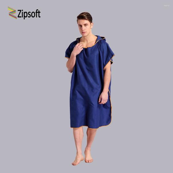 Handtuch Zipsoft Strand saugfähiger Mikrofaser-Wickelponcho Mulitcolor mit Kapuze 91 109 cm einfach zum Anziehen 2023