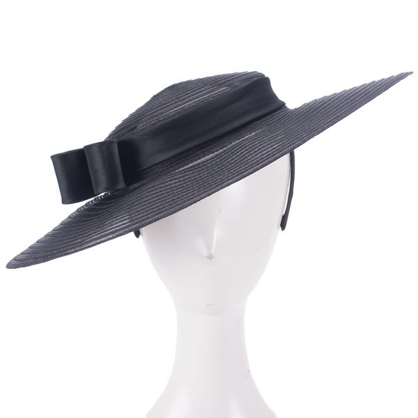 Cappelli a tesa larga Secchiello Donna Vintage Look Anni '50 Fascinators Wedding Church Racing Fascia per capelli Copricapo T449 230615