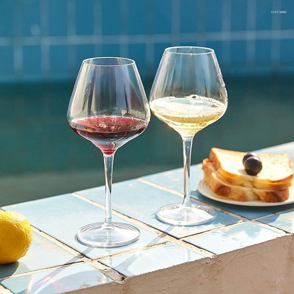 Copos de vinho de plástico americano transparente copos de vidro inquebráveis bar cálice casa tritan material