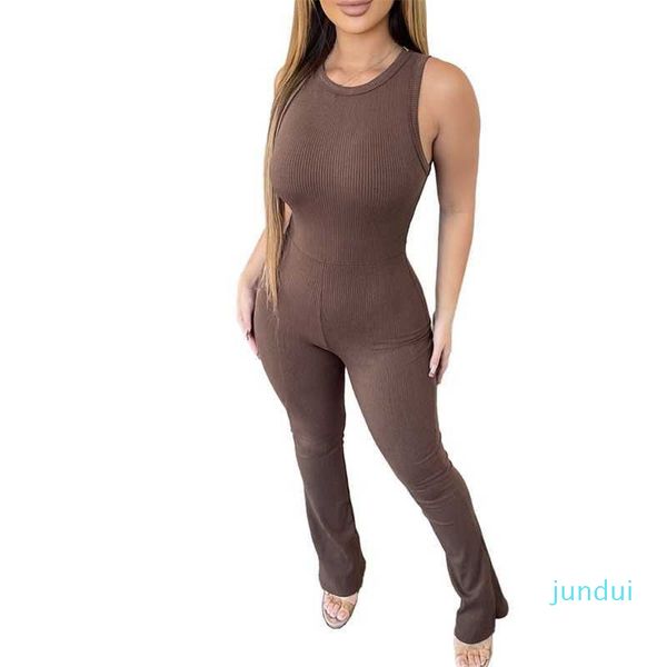 2023 Summer Women Bodycon Jumpsuits Designer Solid Sexy Sexy Rompers Rompers молнии на молнии