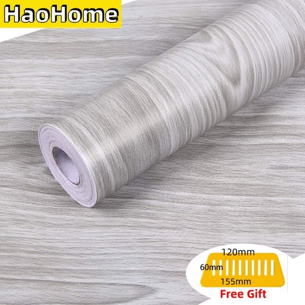 Наклейки на стенах Haohome Grey Wood Peel and Stick обои с съемной контактной бумагой Shlef Liner Self Adhesive Grey Covers 230616