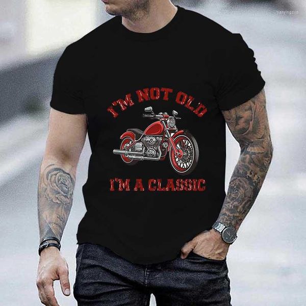 T-shirt da uomo T-shirt da uomo I'm Not Old I'm A Classic Motorcycles T-shirt oversize T-shirt moda manica corta Estate uomo casual