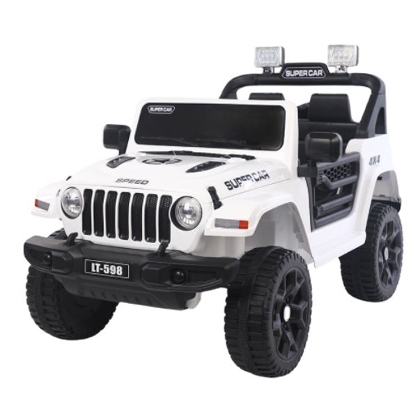 Auto elettrica per bambini, auto elettrica per bambini SUV, connessione Bluetooth con telecomando a 4 forze motrici, facile da guidare