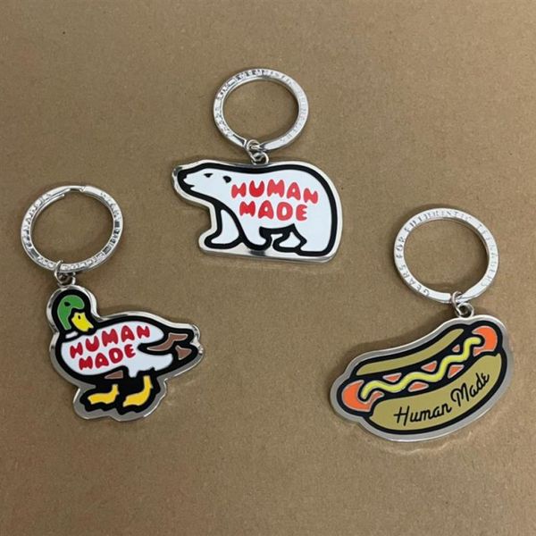 Human Made Keychain Bag Accessories Anime Car Kawaii Key Chain Holder Basketball Keyring Urso Polar Key Ring Gift Couple Gift For Boyfr201y