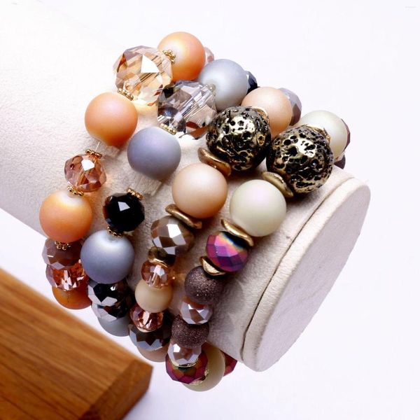 Charm Bracelets Cristal Tiger Eye Amazon Luck Bracelet Frosted Powder Spot Frisado de alta qualidade Luz Luxo Moda Jóias