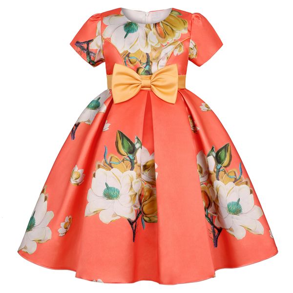 Abiti da ragazza Ragazze Bambini Fiore Elegante Causale Principessa Abiti da festa Abbigliamento per bambini Natale Compleanno Festa di nozze Vestito da bambina 230615