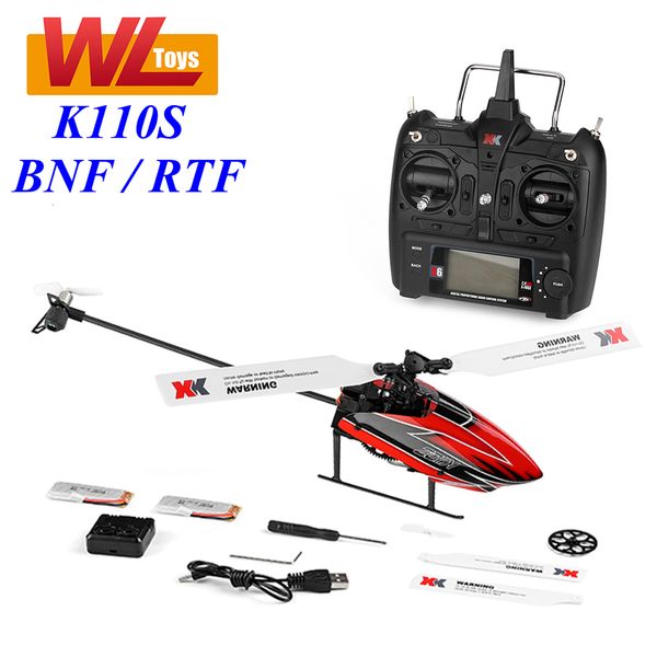 Elektrische RC Flugzeuge WLtoys K110s Hubschrauber BNF RTF 2,4 GHz Bürstenlosen 6CH 3D 6G Gyroskop Flybarless Höhe Halten RC Helicotper Für Freund Geschenk Spielzeug 230615