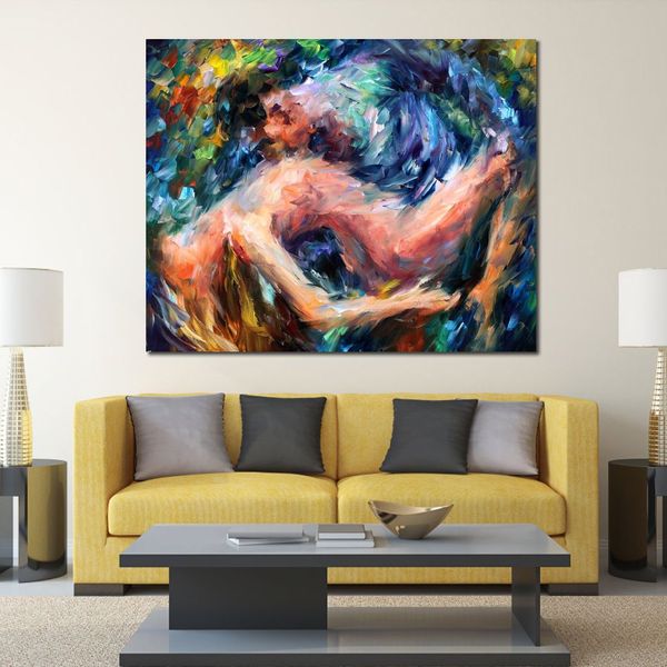 Tela astratta contemporanea Sea of Feelings Pittura a olio figurativa fatta a mano Decorazione della parete del soggiorno