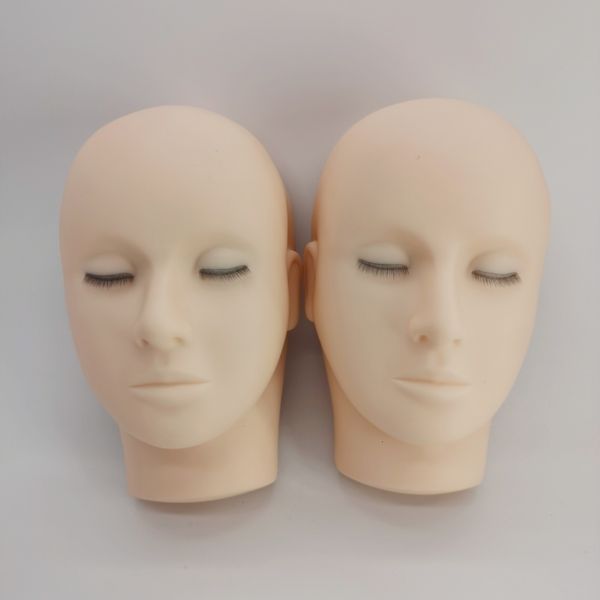 Teste di manichino Estensione ciglia finte Formazione Testa di manichino Lash Mannequin Head Flat Doll Face Head Manakin Palpebre per Lash Practice 230615