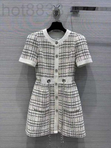 Urban Sexy Dresses Designer 2023 Spring Summer for Women Ootd New Dinner Dress Ladies Tweed Coat Fashion Saia Top-grade Presente de Aniversário YOHX