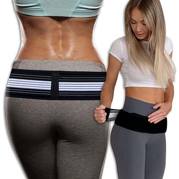 Integrado Fitness Equip Cintura Sacroilíaca Hip Belt Si Joint Support Belt Hip Brace para Aliviar Ciático Pélvico Lowe Back Lombar Sacral Nervo Dor 230615