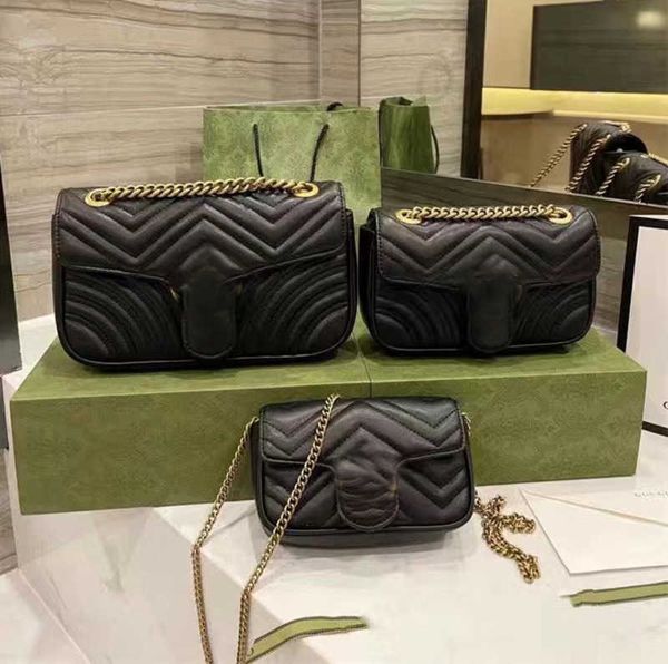 Bolsa de designer de marca famosa de luxo com corrente de couro dupla bolsa G de cor pura bolsa feminina bolsa crossbody bolsa de couro corações bolsas de ombro bolsas