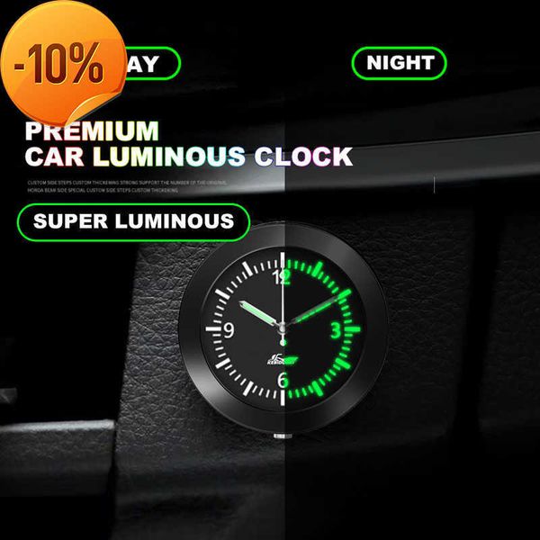 Nuovo orologio per auto Decorazione per auto Mini orologio digitale Ornamenti luminosi Orologio analogico Orologi al quarzo Ornamento per auto Accessori per auto Regali