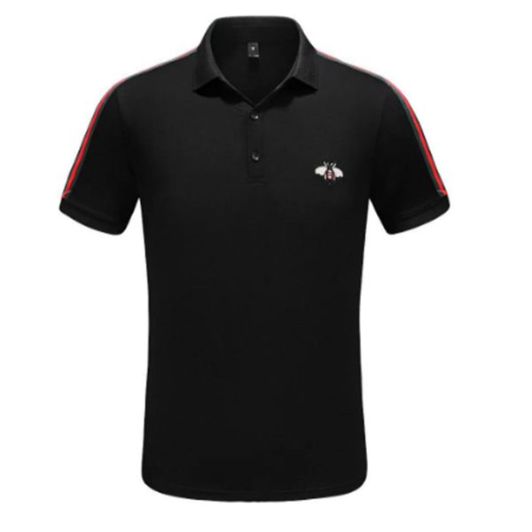 2023SS Polo Men's Polo Рубашка мужская хлопчатобумажная смесь повседневная короткая рукава дышащая летняя дышащая твердая фиолетовая одежда M-3XL