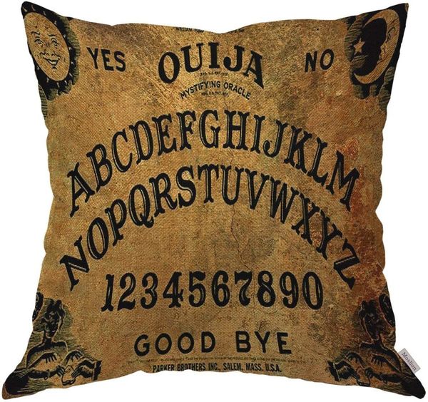 Kissen, dekorativer Kissenbezug, Vintage-Retro-Ouija-Bretter-Design, Baumwoll-Leinen-Kissenbezüge für Couch, Sofa, Küche, Auto, Jungen, Gilrs 230615