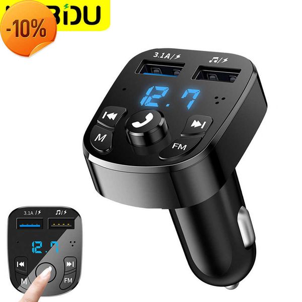 New Bluetooth 5.0 FM -передатчик автомобиль автомобилей Handfree Dual USB -автомобильный зарядное устройство 3.1A Поддержка TF Card U Disk Aux Mp3 Mp3 Music Player