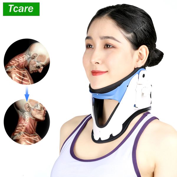 Moldeador de piernas Tcare Dispositivo de tracción cervical Unisex Corrector de postura Collar Neck Brace Apoyo para el cuidado de la salud Masaje 230615