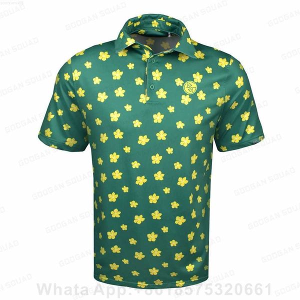 Herren T-Shirts Herren Golf T-Shirt Sport Freizeit Poloshirt Outdoor Hochwertiges atmungsaktives Stoff Sport T-Shirt Business Poloshirt