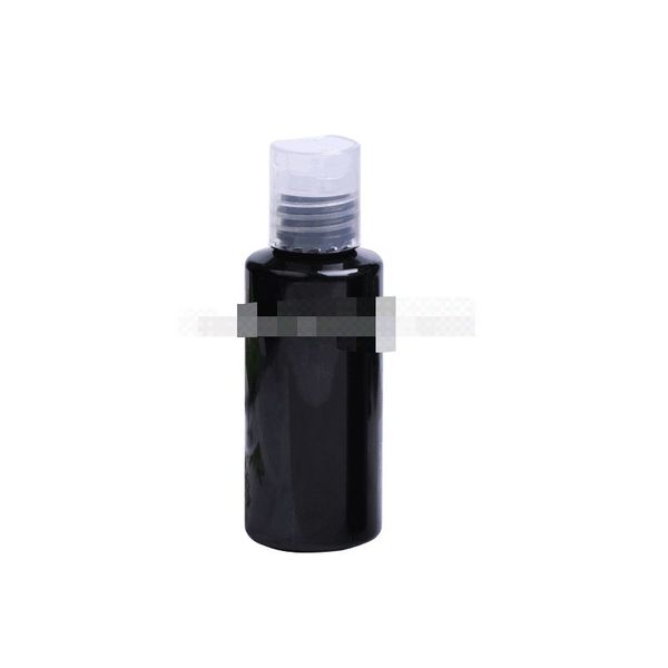 50 Stück 120 ml schwarz leere kleine Shampoo-Kunststoffbehälter mit Scheibenkappe, Flüssigseife-Haustierflaschen-Pressdeckel, Kosmetikverpackung