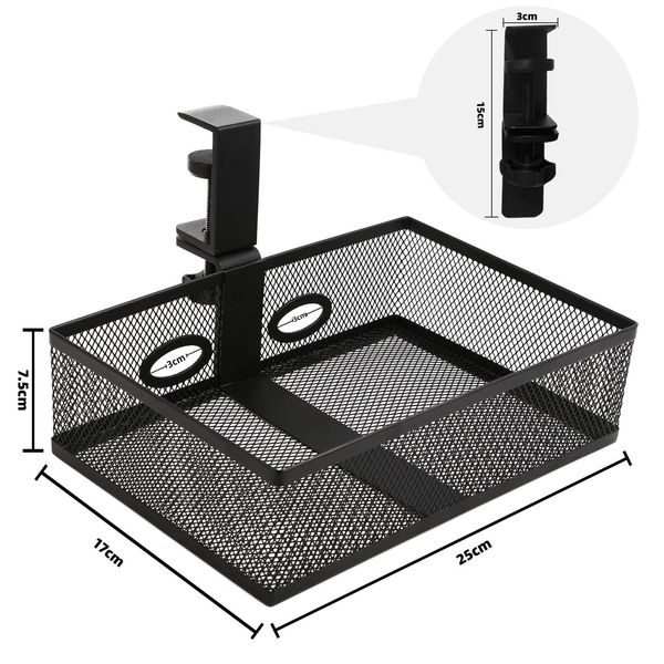 Cassetti portaoggetti Vassoio per la gestione dei cavi da scrivania Girevole a 360° Sotto il tavolo Presa per appendere Ciabatta Rack Home Office Organizzatore per cavi metallici 230615