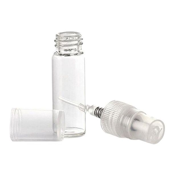 3 ml Mini-Parfümflasche, klare Glas-Sprühflasche, Kosmetikflaschen, Behälter, Glasspray-Zerstäuber, klares Parfüm
