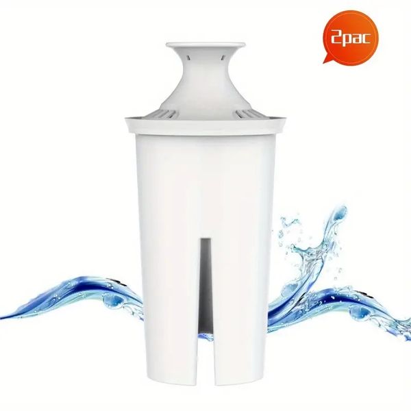 2pc Standard Water Filter, для водных банок и дозаторов, крупный кувшин с фильтром для водопровода для крана и питьевой воды с 1 стандартным фильтром, емкостью 10 частей, БЕСПЛАТНО BPA, Drinkware