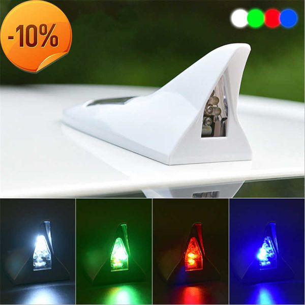 Neue Solar Energie Auto Shark Fin Led Licht Warnung Licht Auto Radio Signal Antennen Dach Antennen Fahr Sicherheit Licht Universal