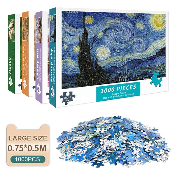 3D-Puzzle 1000 Teile für Erwachsene, Papierpuzzle, pädagogisch, intellektuell, dekomprimierend, DIY, großes Puzzle, Spiel, Spielzeug, Geschenk, 230616