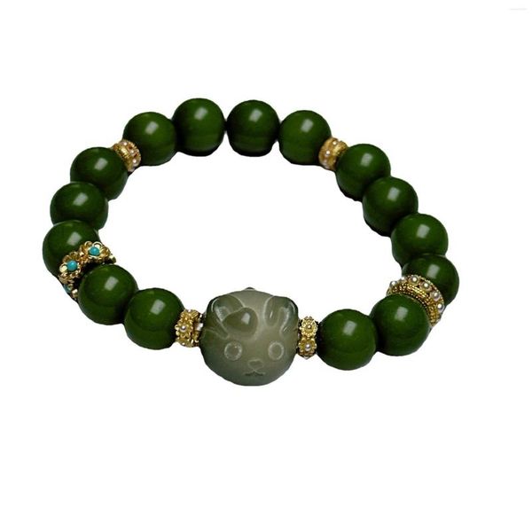 Link Bracciali Braccialetto Bodhi Verde Artefatto Culturale Perline Di Preghiera Segno Zodiacale Cinese Di Accessori