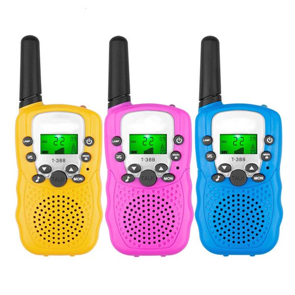 Oyuncak Walkie Talkies 3pcs Kids Elektronik Oyuncaklar 22 Kanallar Talkie W LCD El Feneri Erkek Kızlar Hediyeleri 230616