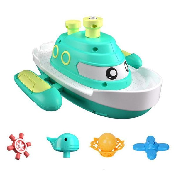 Brinquedos de banho Brinquedo de banheiro à prova d'água sensor flutuante brinquedo de piscina com 4 tipos de modos de spray brinquedo de banheira de jato de água brinquedo de banheira de banheiro 230615