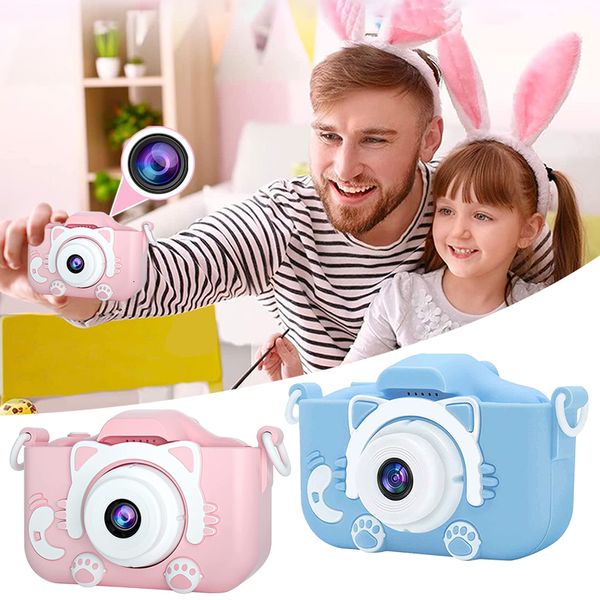 Oyuncak Kameralar Çocuk Çift Kamera 1080p HD POS Videolar Tavan Bebek Elektrik Oyuncakları Mini Çocuklar İçin Camaras Para 230616