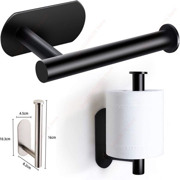 Suportes para papel higiênico autoadesivo suporte para rolo de papel higiênico suporte para montagem na parede dispensador de rolo de papel higiênico de aço inoxidável banheiro acessórios de cozinha WC 230616