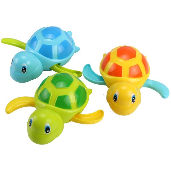 Giocattoli da bagno Simpatico cartone animato animale Tartaruga giocattolo classico per bambini acqua nuoto per bambini tartaruga catena di avvolgimento primavera giocattolo da bagno in spiaggia per bambini 230615