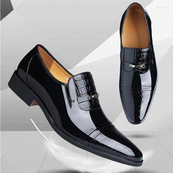 Sapato social Couro Sapato masculino 47 Mens Business Casual Respirável Terno Casamento Preto Para Sapato Masculino