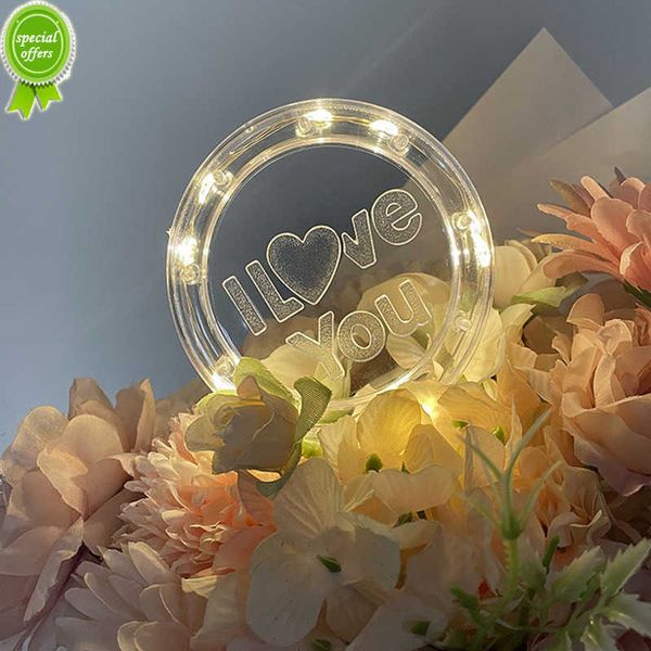 Neues „I Love You“-Nachtlicht für Geburtstagskuchen, Dekoration, LED-Neonlichter, Hochzeitsstrauß, Urlaub, Party, Weihnachten, Geschenkverpackung, Neonlampe