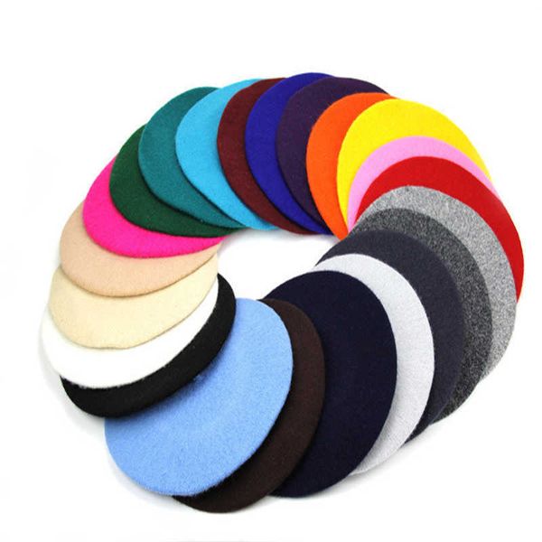 Berretti di Nuovo Modo di Colore Solido di Lana Calda di Inverno di lana sottile Delle Donne Della Ragazza Berretto Francese Artista Beanie Cappello Per La Femmina CL0053 Z0613