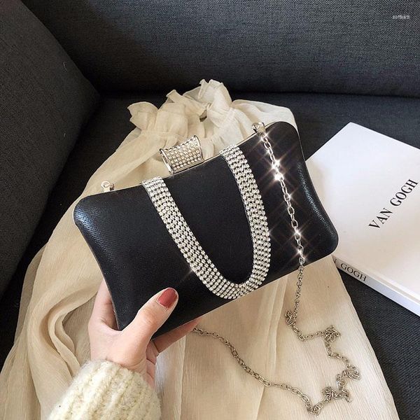 Borse da sera Borse da pranzo con diamanti Borsa a mano con strass per banchetti Borsa a tracolla classica a forma di cuscino Crossbody 2023